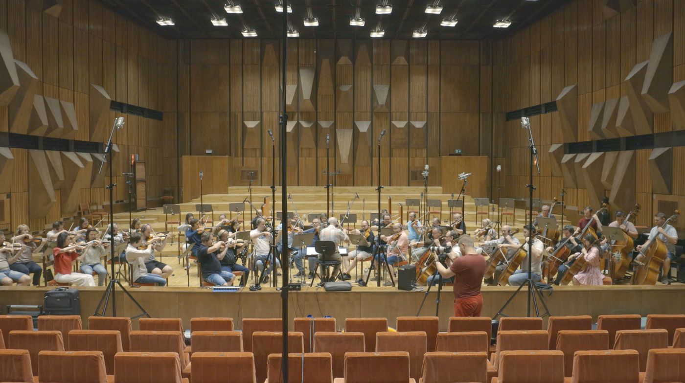 Brothers: A Tale of Two Sons — orchestra recording session